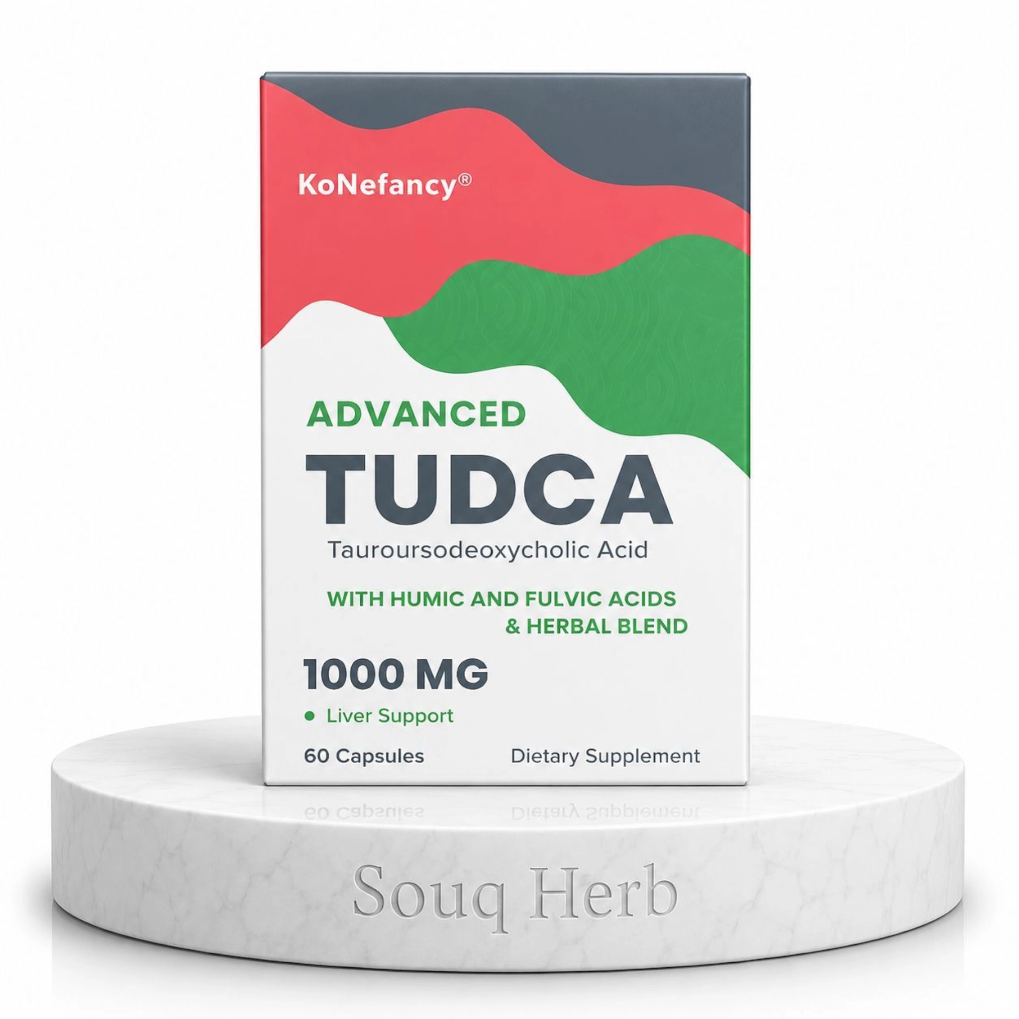 مكمل تودكا KoNefancy Advanced TUDCA 1000 mg 60 Capsules لدعم صحة الكبد وتنظيف السموم Liver Support & Detox - سوق هيرب مصر