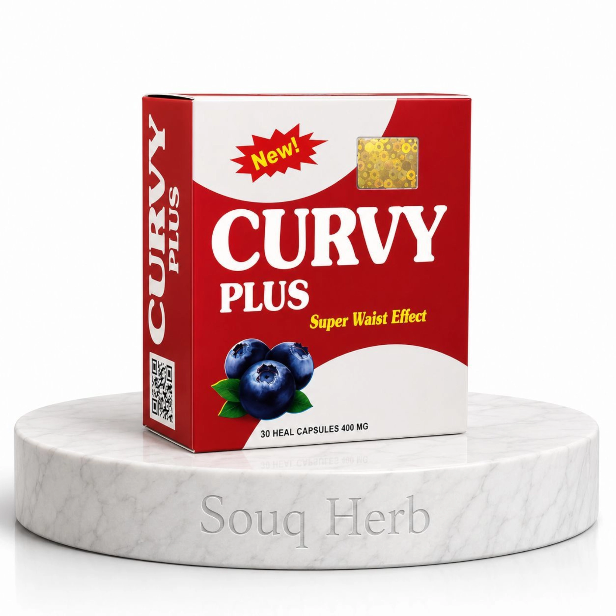 كبسولات نيو  كيرفي بلس للتخسيس ونحت الخصر 30 كبسولة من سوق هيرب مصر - New Curvy Plus Super Waist Effect slimming capsules 30 Capsules from Souq Herb Egypt