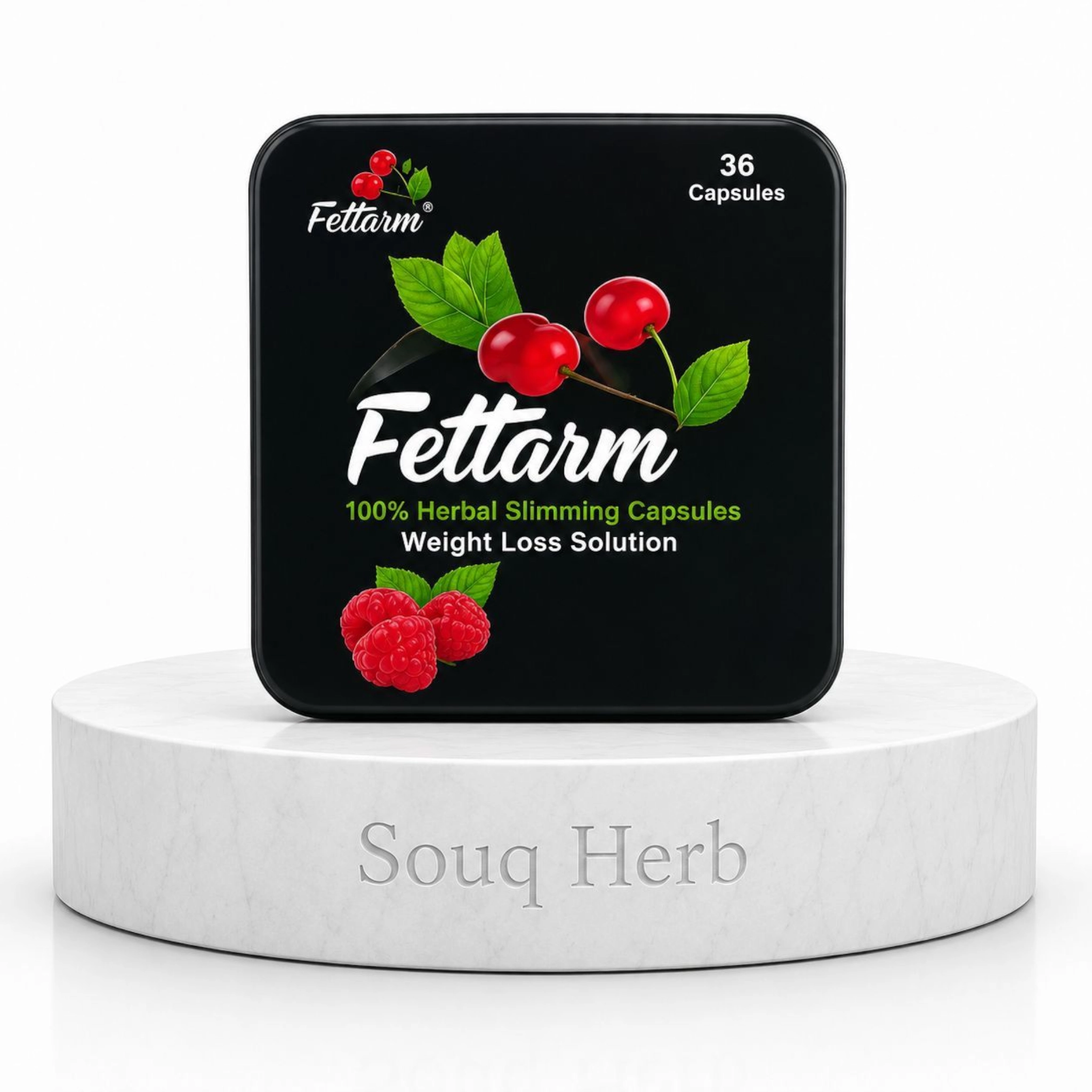 كبسولات فيتارم الاسود للتخسيس الأصلية في مصر من سوق هيرب | Fettarm Black Natural Slimming capsules from Souq Herb Egypt