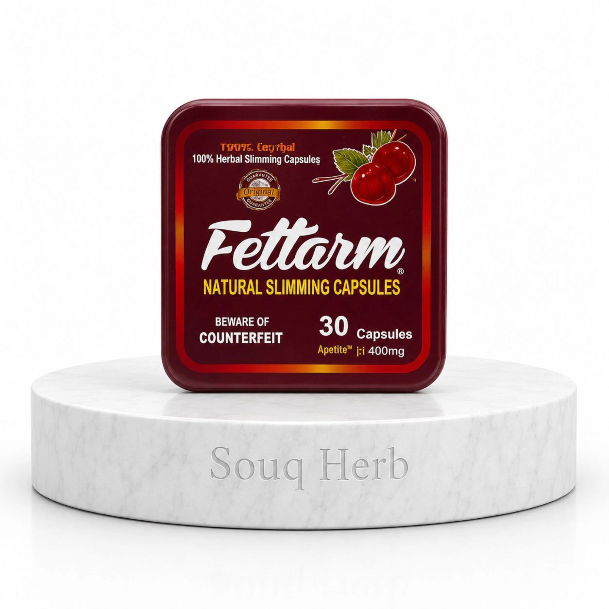 كبسولات فيتارم للتخسيس المربع الأصلية في مصر من سوق هيرب | Fettarm Natural Slimming capsules from Souq Herb Egypt