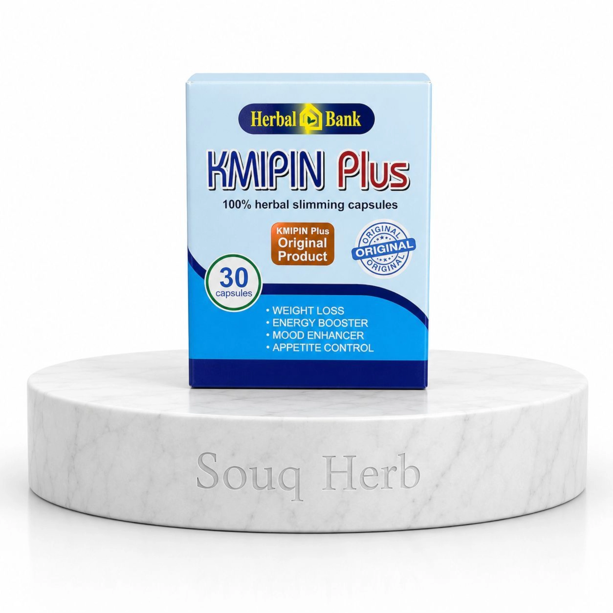 كبسولات كمبين بلس للتخسيس الأصلية في مصر من سوق هيرب | Herbal Bank KMIPIN Plus slimming capsules from Souq Herb Egypt