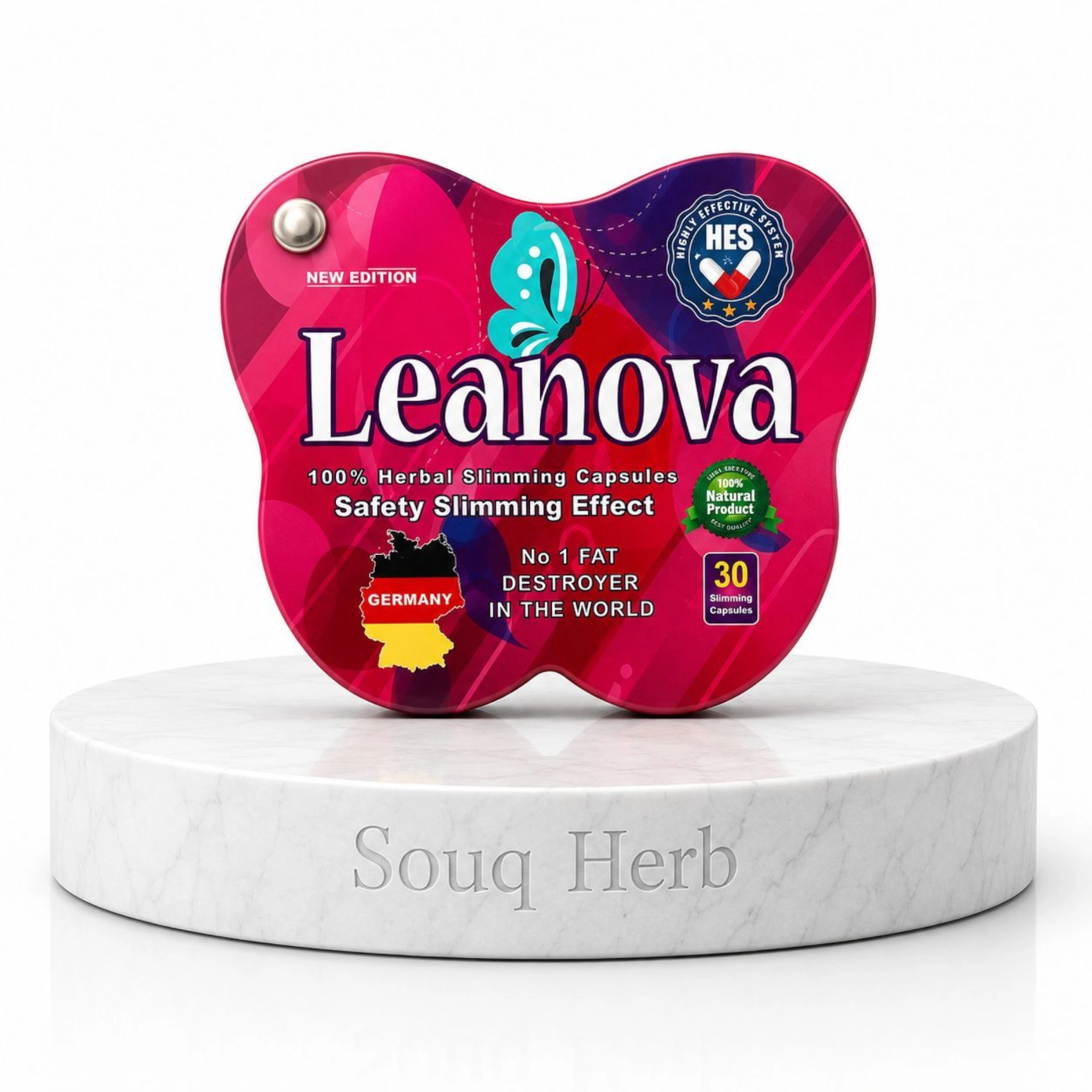 كبسولات ليانوفا للتخسيس وحرق الدهون الاصدار الجديد 30 كبسولة من سوق هيرب مصر - Leanova New Edition herbal slimming capsules 30 Capsules from Souq Herb Egypt