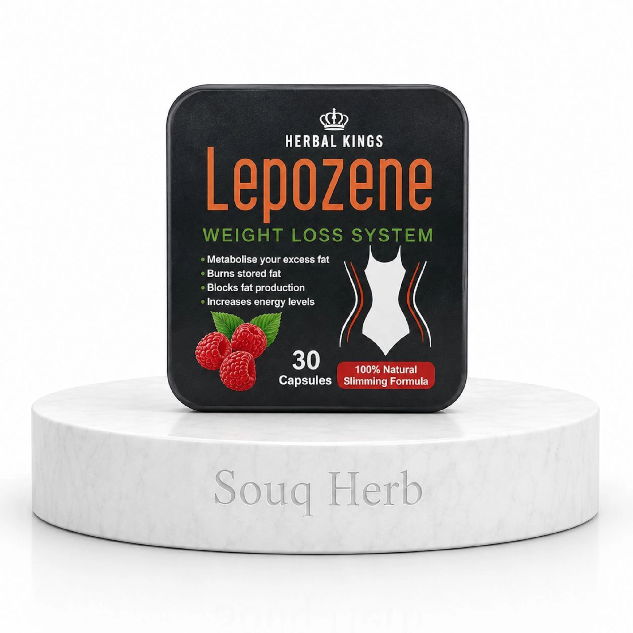 كبسولات ليبوزين للتخسيس الأصلية في مصر من سوق هيرب | Herbal Kings Lepozene Weight Loss capsules from Souq Herb Egypt