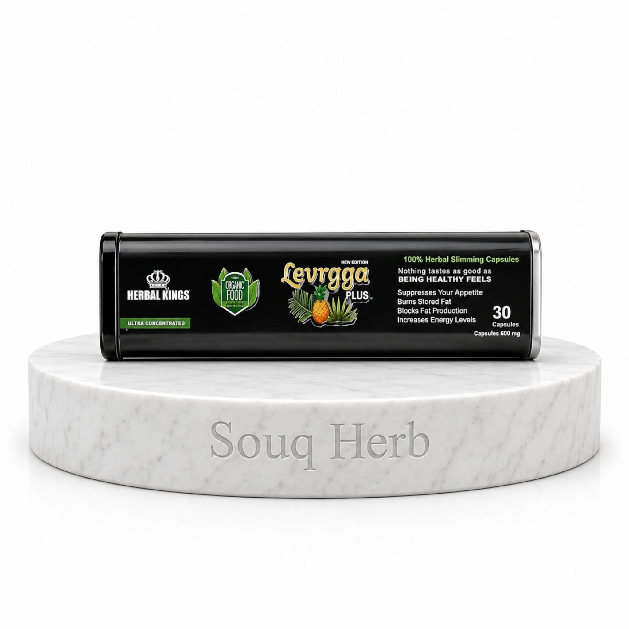 كبسولات ليفراجا بلس للتخسيس وحرق الدهون 30 كبسولة من سوق هيرب مصر | Herbal Kings Levragga Plus natural slimming capsules 30 Capsules from Souq Herb Egypt