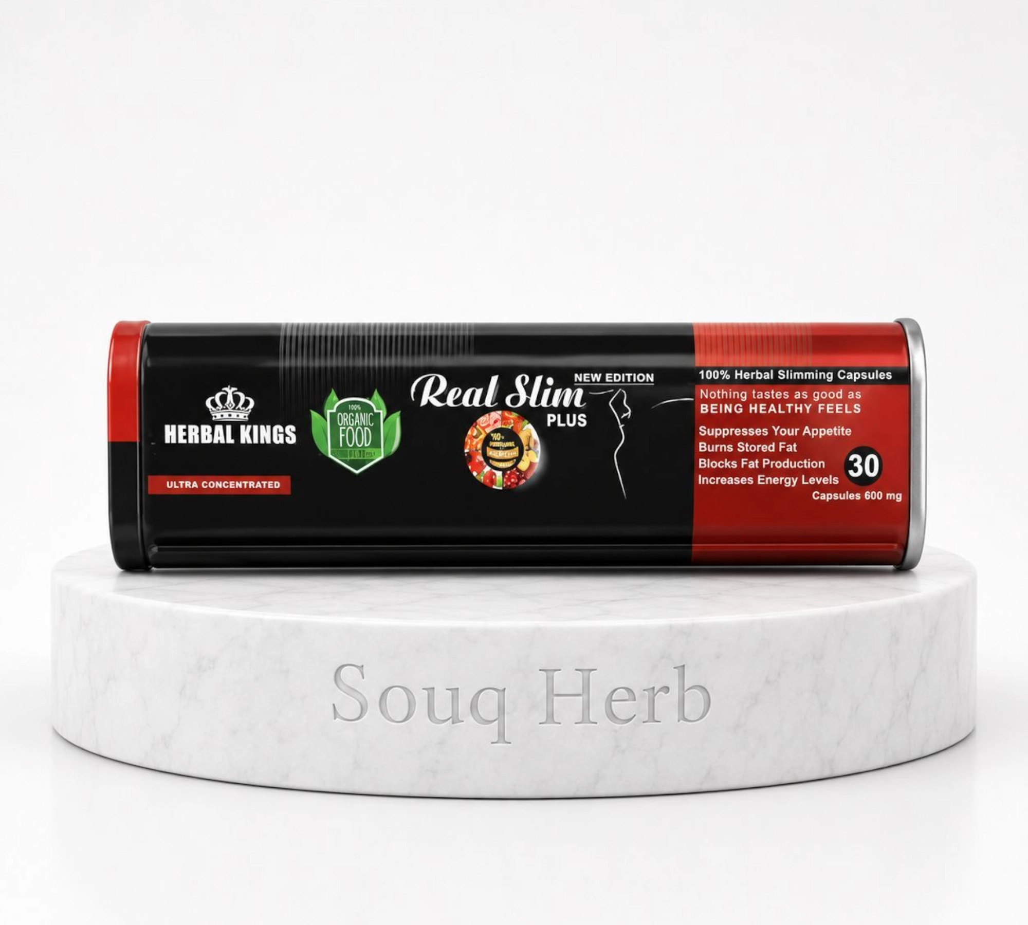 كبسولات ريال سليم بلس للتخسيس الأصلية في مصر من سوق هيرب | Herbal Kings Real Slim Plus dietary supplement capsules from Souq Herb Egypt