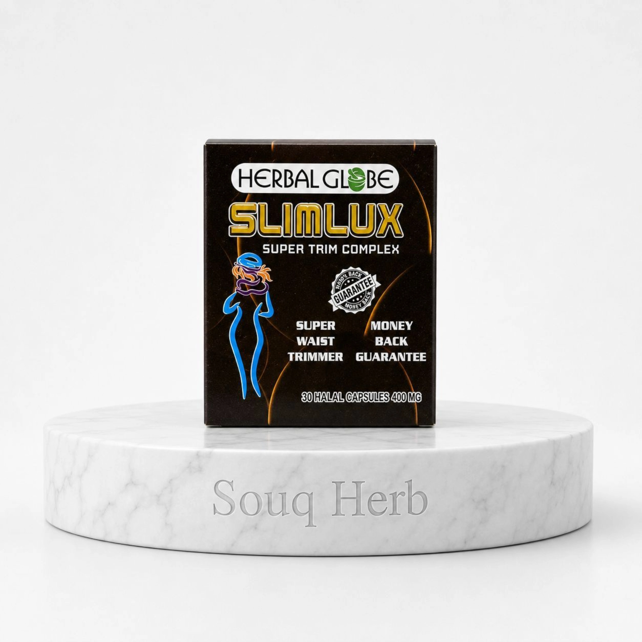 Slimlux Super Trim Complex Capsules Herbal Globe - كبسولات سليملاكس سوبر تريم كومبلكس للتخسيس هيربال جلوب