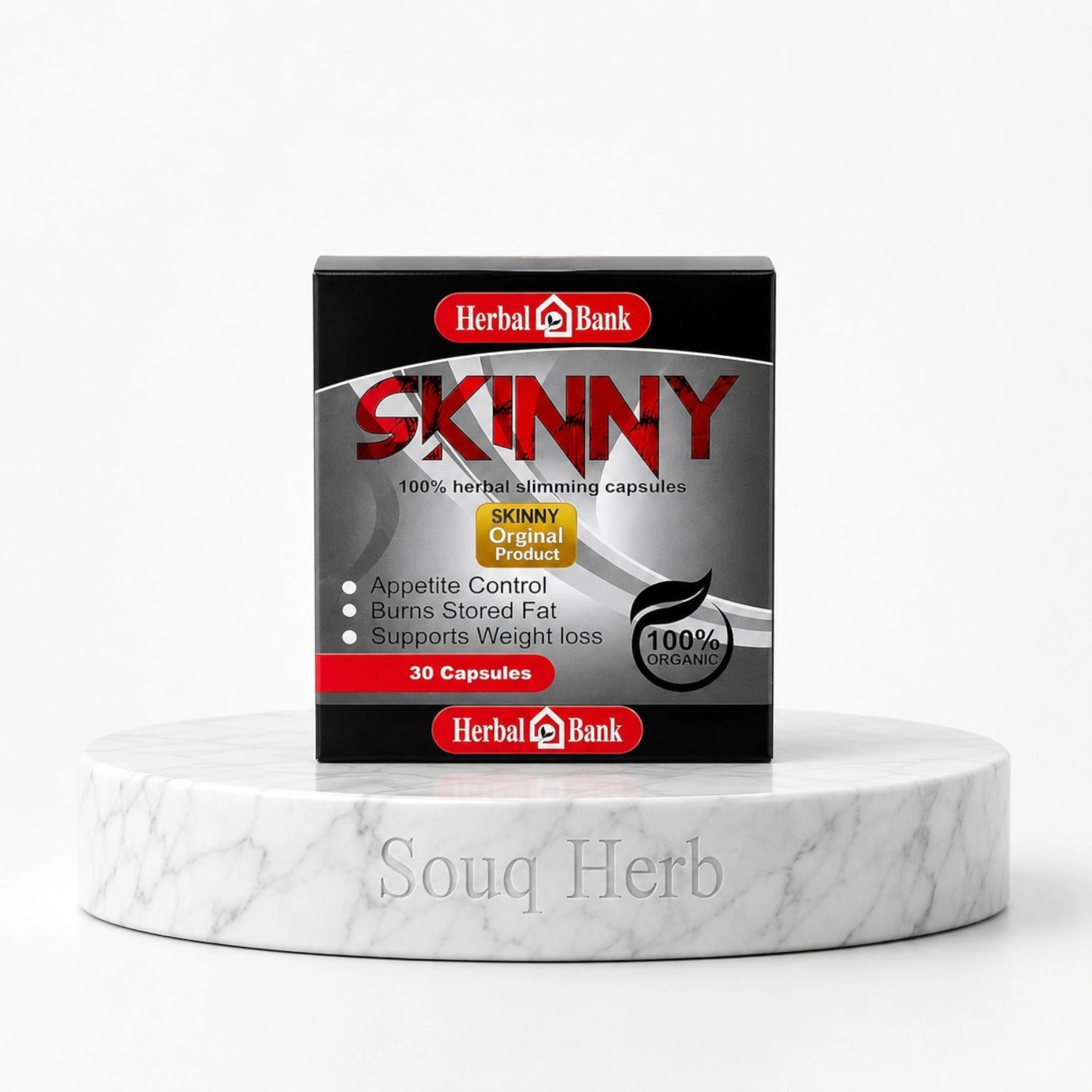 Skinny Herbal Slimming Capsules Herbal Bank - كبسولات اسكيني العشبية للتخسيس هيربال بانك