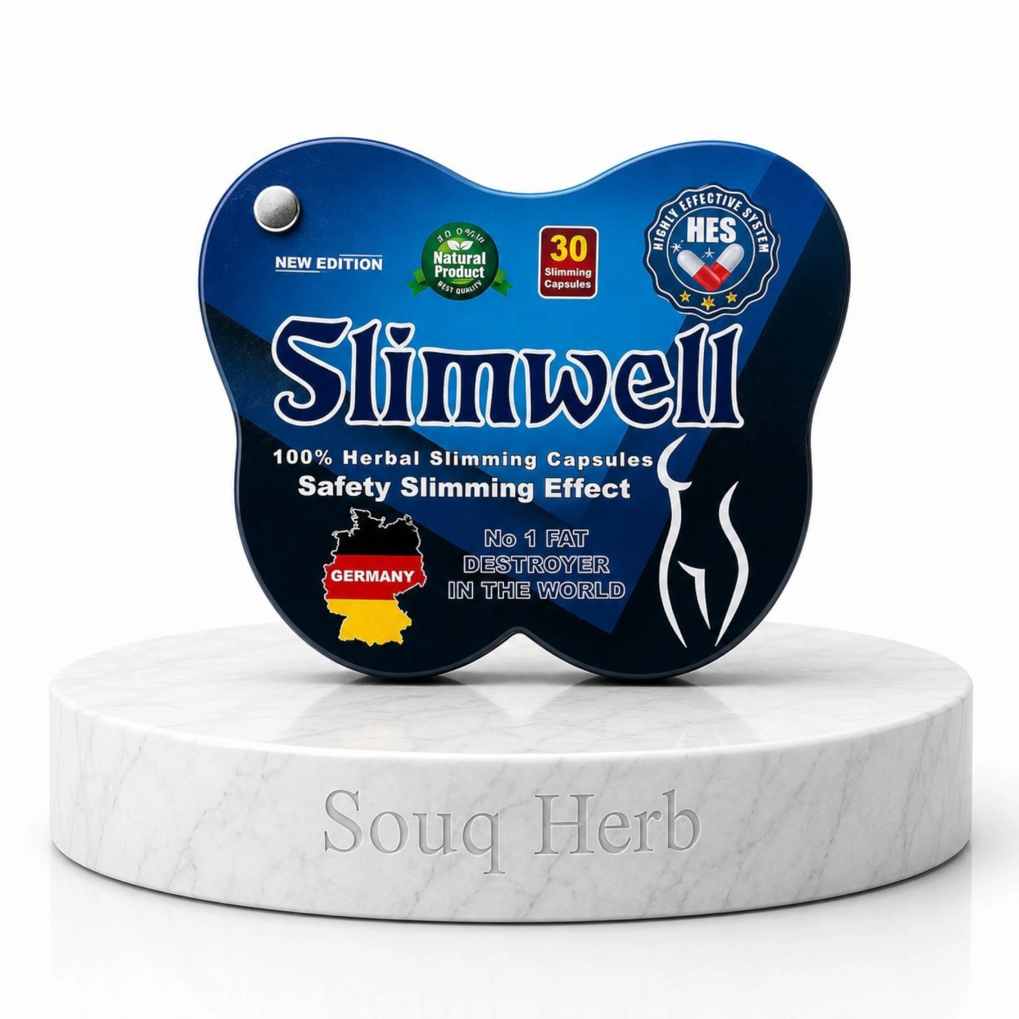 كبسولات سليم ويل للتخسيس وحرق الدهون الاصدار الجديد 30 كبسولة من سوق هيرب مصر - Slimwell New Edition herbal slimming capsules 30 Capsules from Souq Herb Egypt