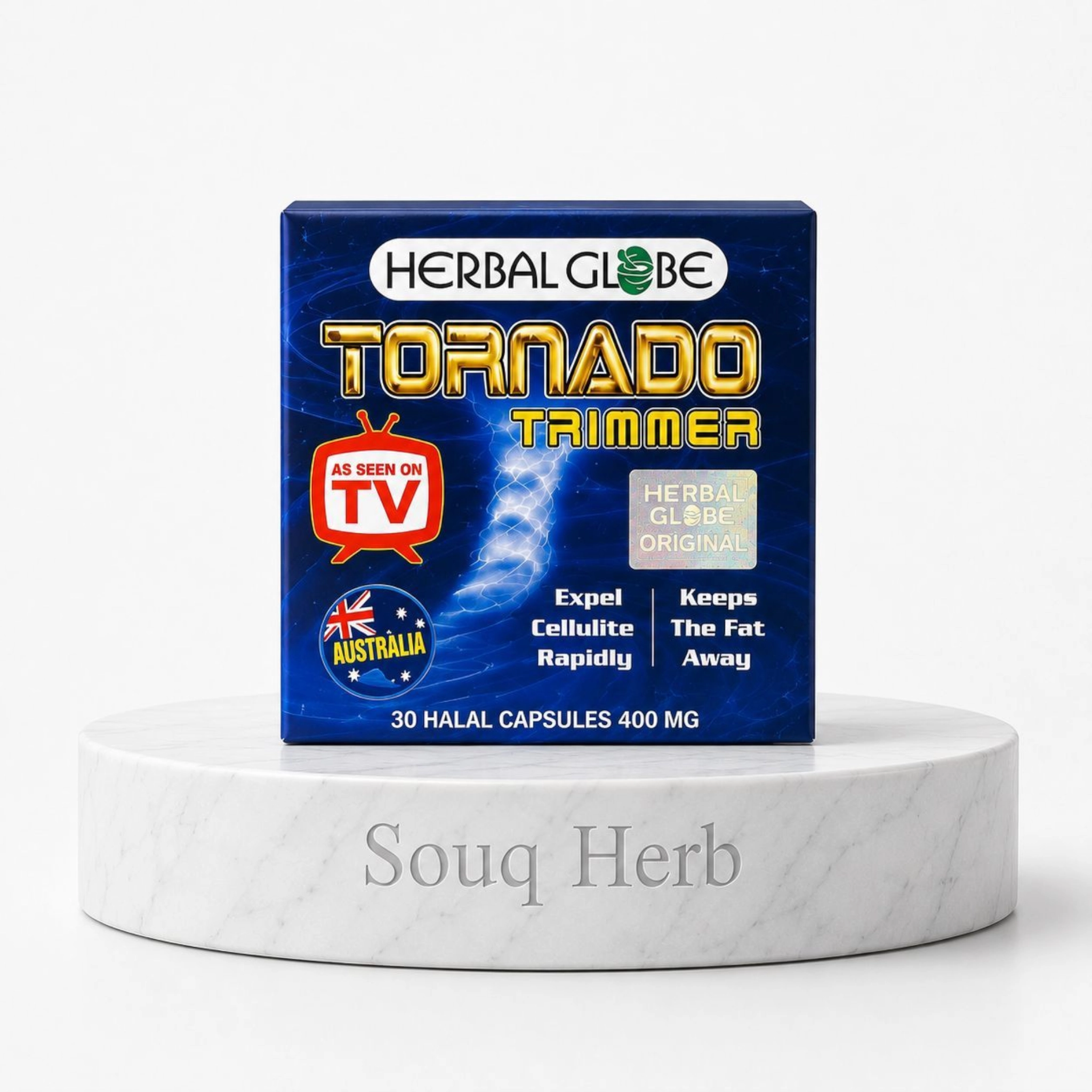 Tornado Trimmer Weight Loss Capsules Herbal Globe - كبسولات تورنيدو لتخسيس وحرق الدهون هيربال جلوب