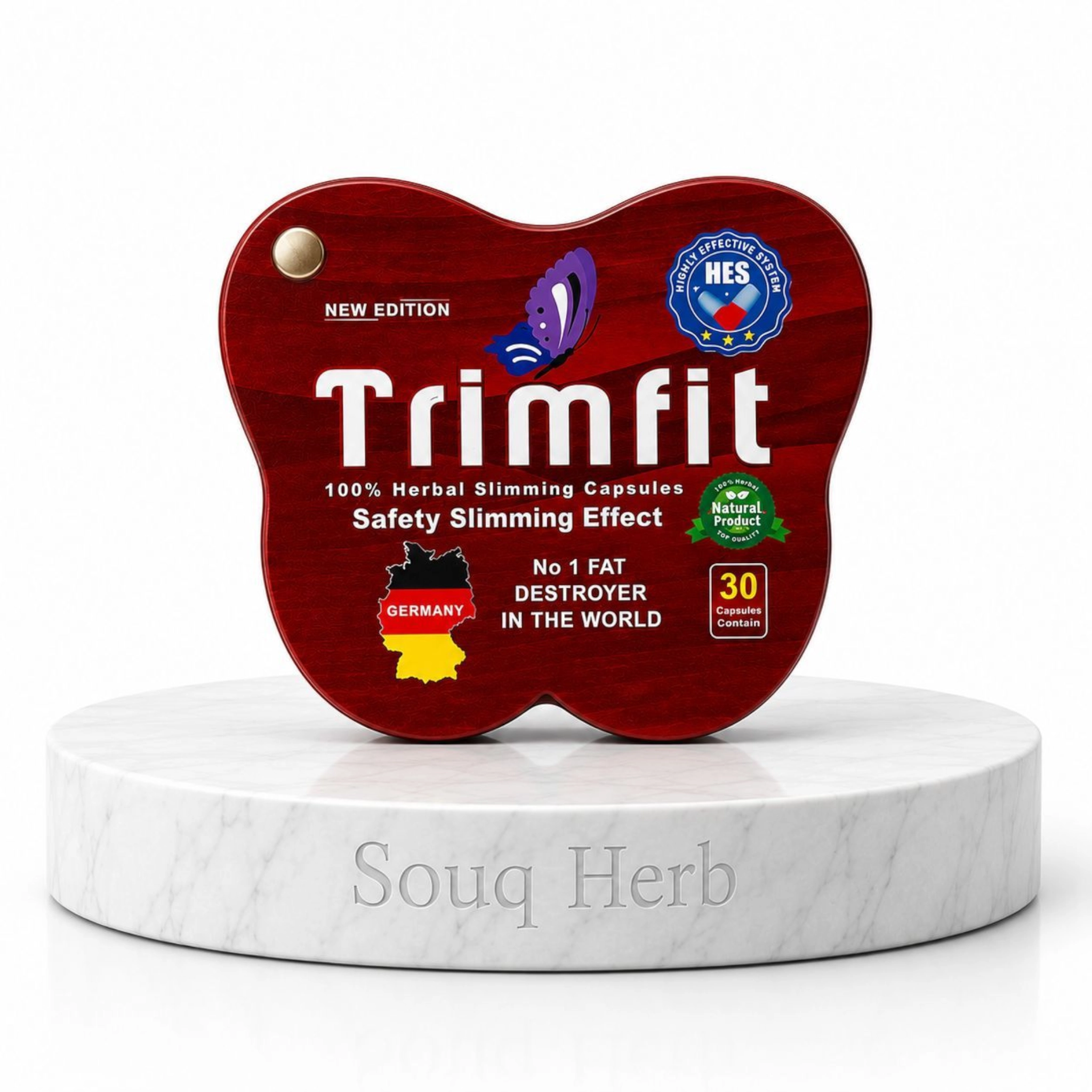 كبسولات تريم فيت للتخسيس وحرق الدهون الاصدار الجديد 30 كبسولة من سوق هيرب مصر - Trimfit New Edition herbal slimming capsules 30 Capsules from Souq Herb Egypt