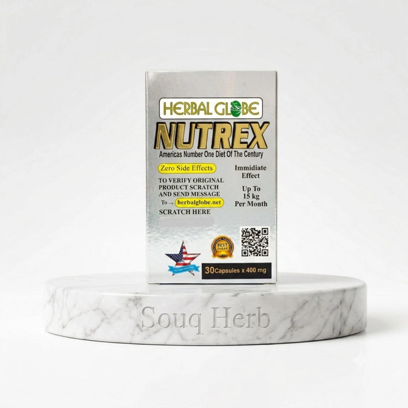 كبسولات هيربال جلوب نيوتريكس للتخسيس وسد الشهية من سوق هيرب مصر - Herbal Globe Nutrex slimming capsules for weight loss from Souq Herb Egypt.